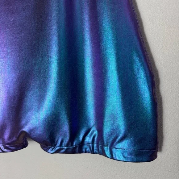 Akira metallic blue/purple shift futuristic romper size L - Picture 15 of 16